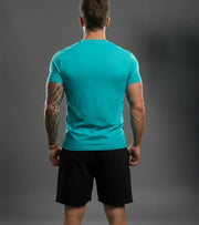 Men's Run Fast Lift Heavy T-shirt (Ocean Green) - wodarmour