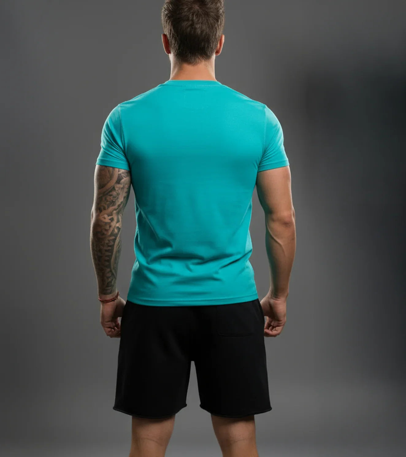 Men's Run Fast Lift Heavy T-shirt (Ocean Green) - wodarmour