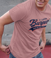 Men's burpees Workout T-shirt (Salmon) - wodarmour