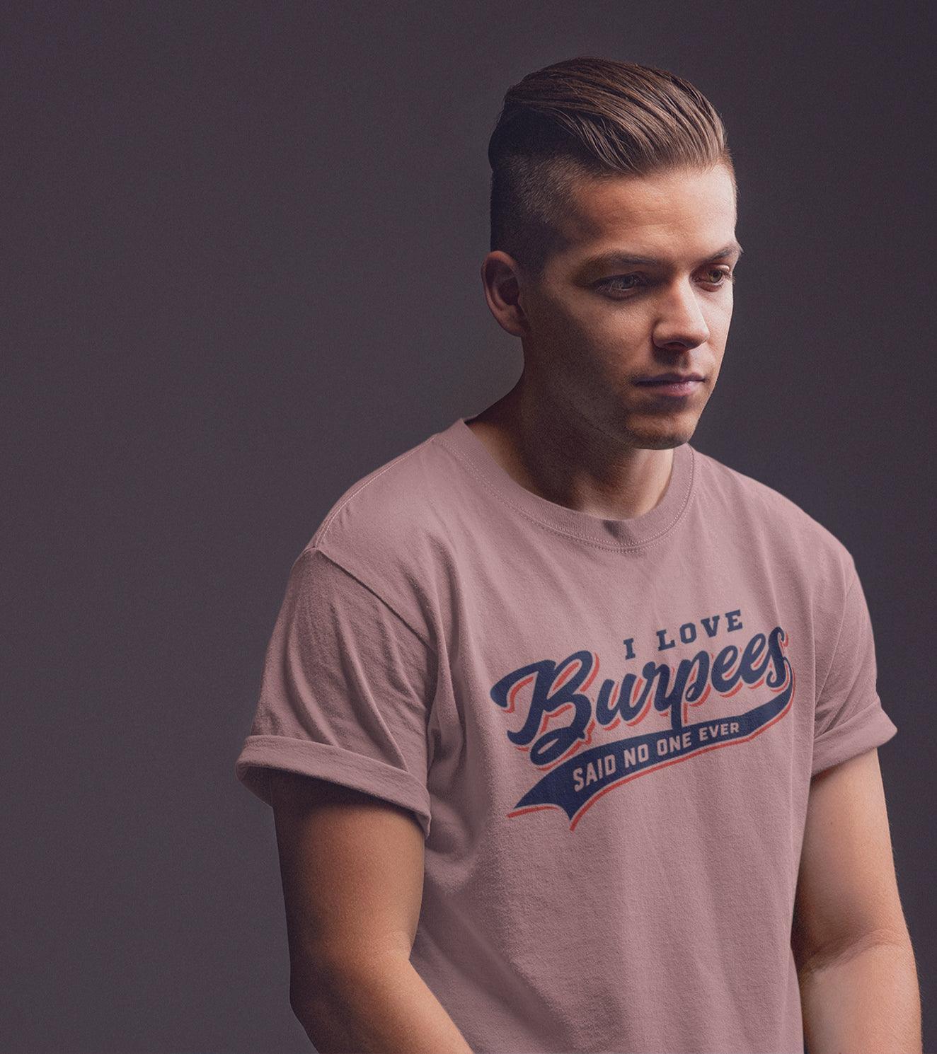 Men's burpees Workout T-shirt (Salmon) - wodarmour