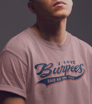 Men's burpees Workout T-shirt (Salmon) - wodarmour