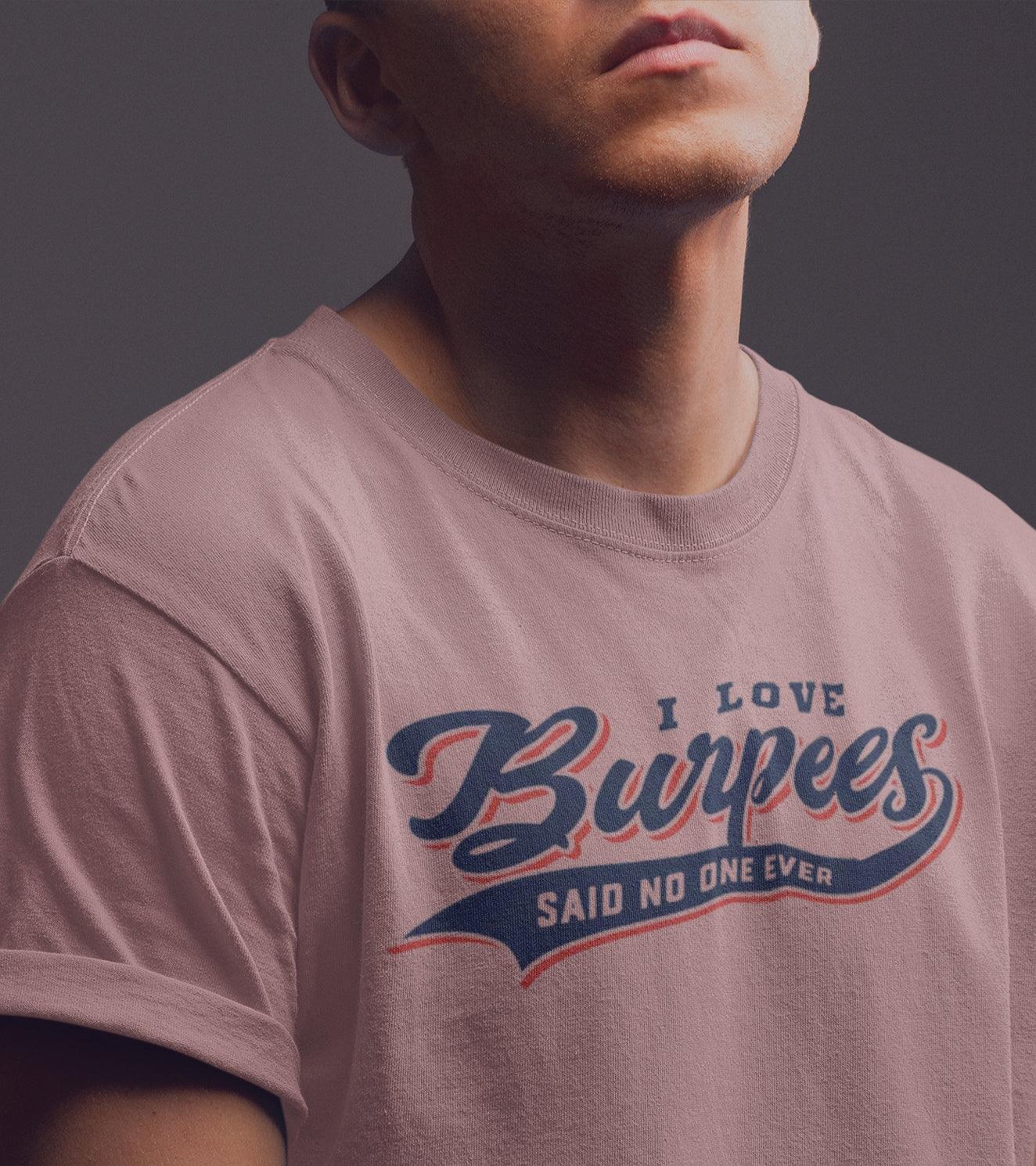 Men's burpees Workout T-shirt (Salmon) - wodarmour