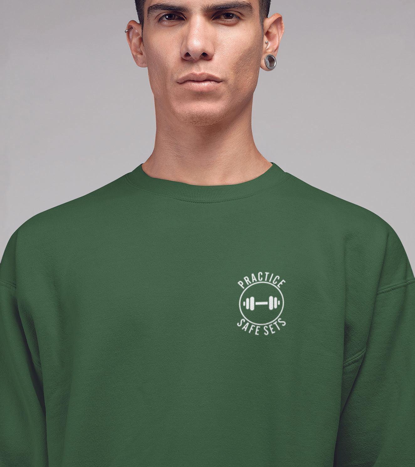 Men's crew neck Practice safe set Sweatshirt - wodarmour