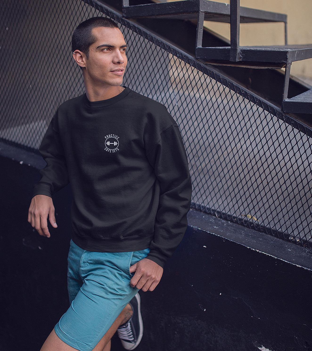 Men's crew neck Practice safe set Sweatshirt - wodarmour