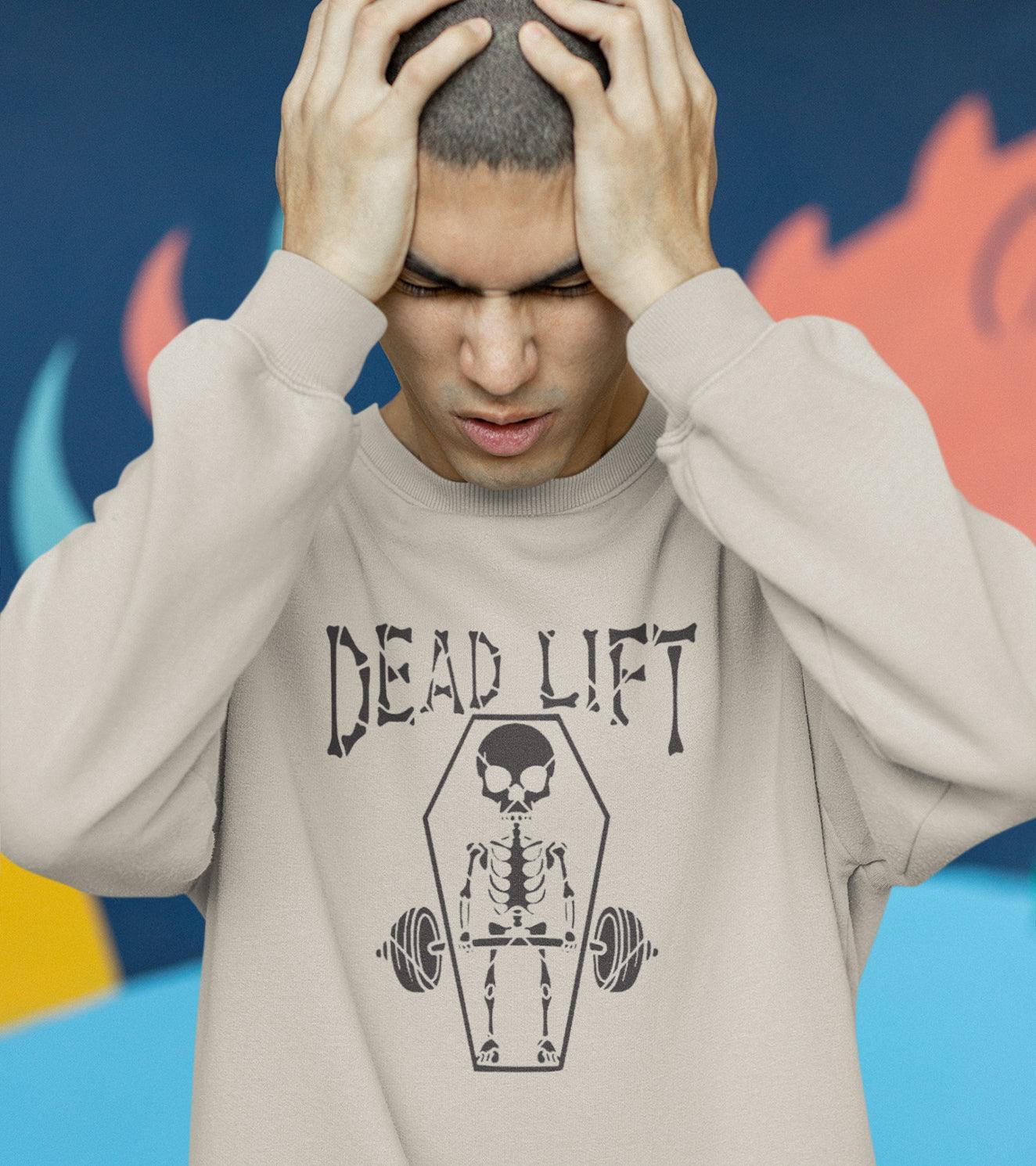 Men's Deadlift Crew Sweatshirt (Stone colour) - wodarmour