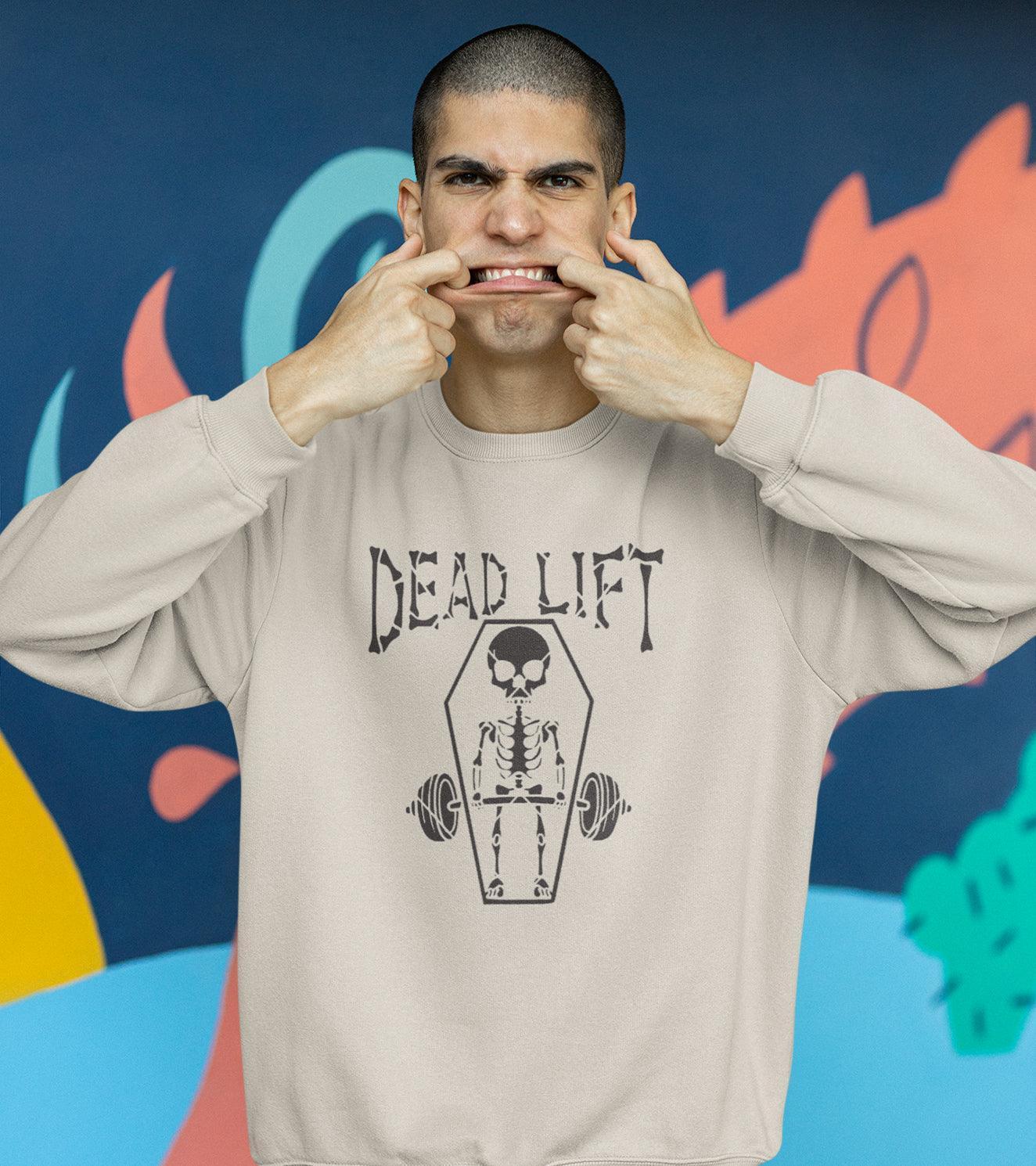 Men's Deadlift Crew Sweatshirt (Stone colour) - wodarmour