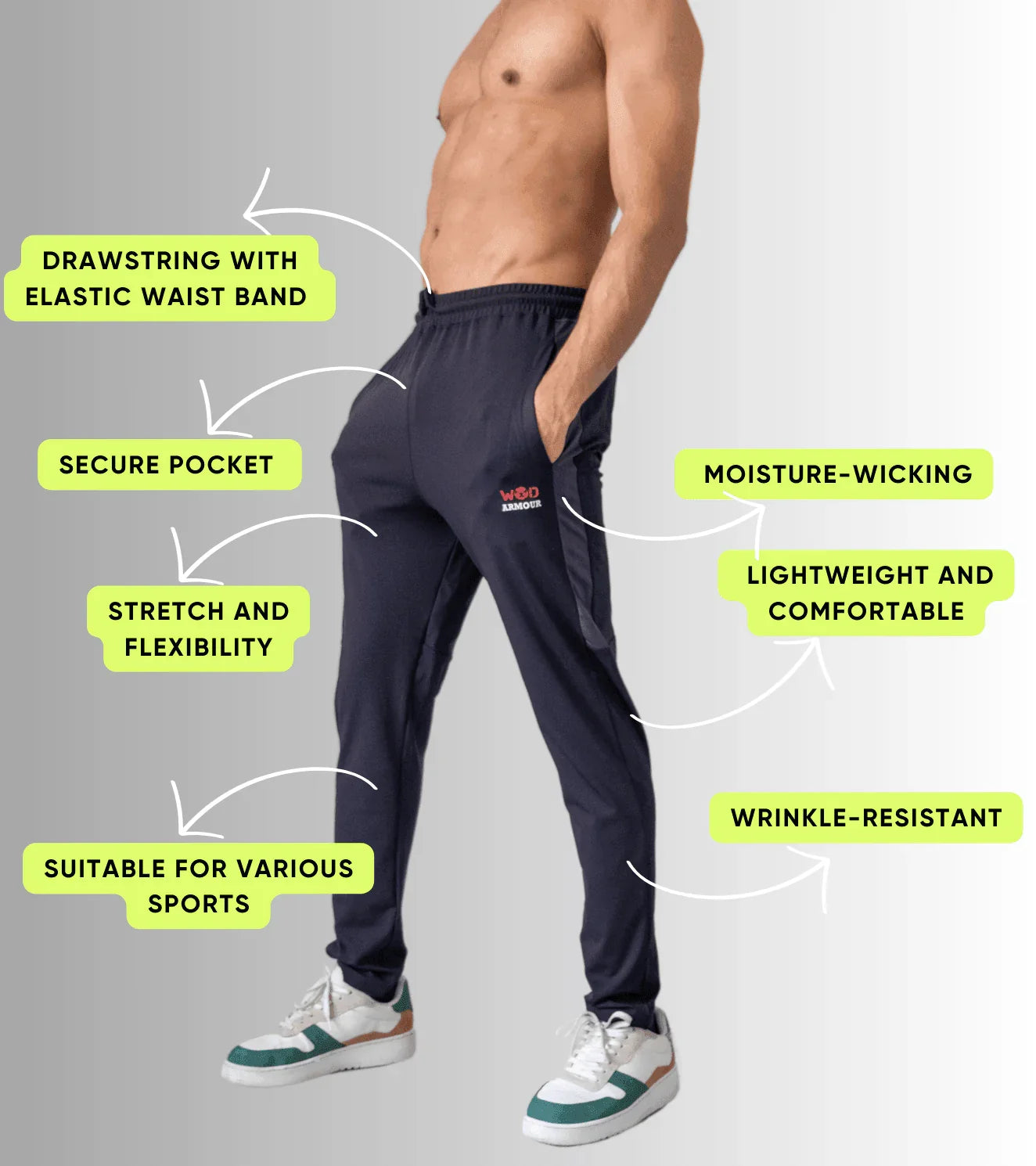L Men's workout Trackpants