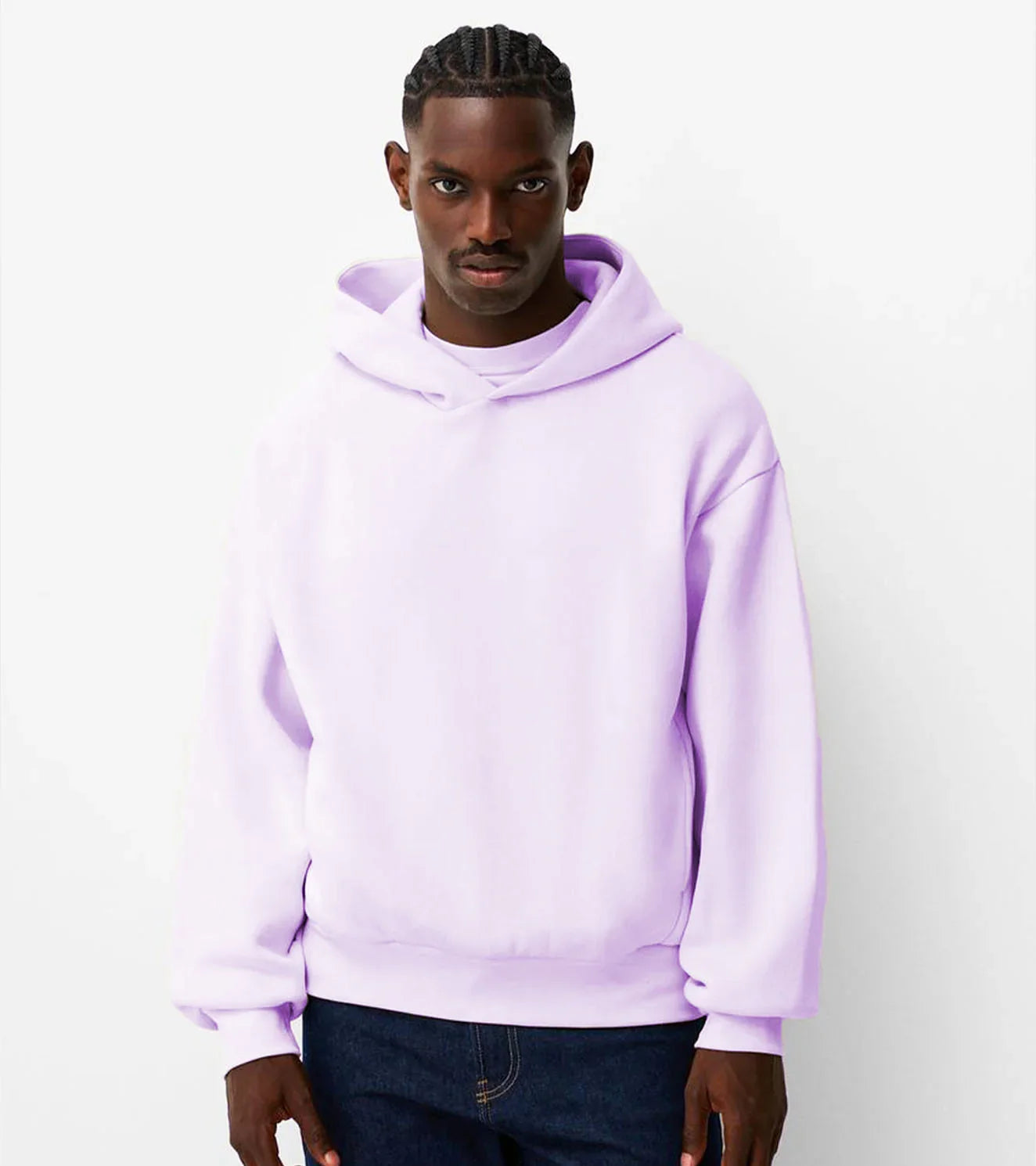 Men's Cotton Fleece oversized Hoodie (Lavander)