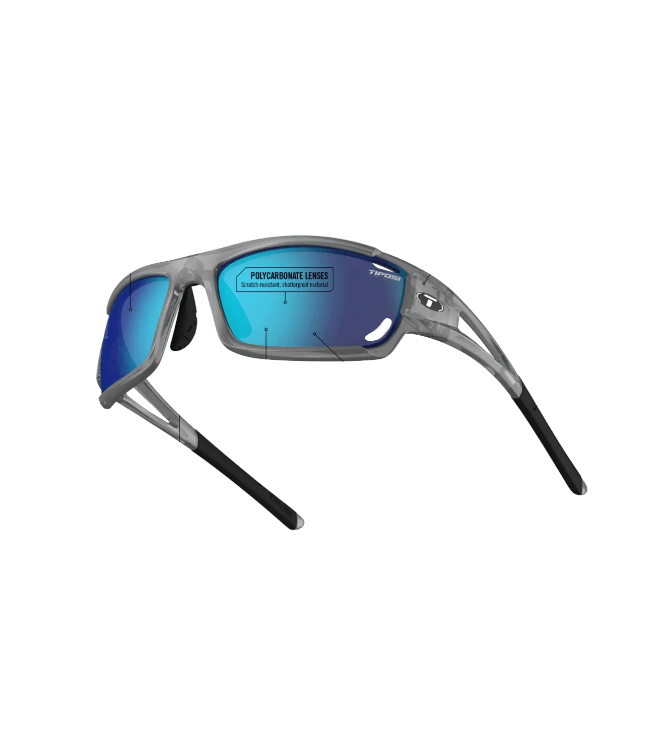 Tifosi Dolomite 2.0 sport sunglasses (Smoke/Matte black) - wodarmour