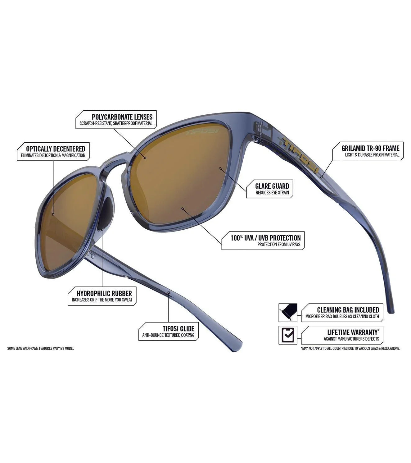 Tifosi Smirk Sunglasses- Crystal Denim Gold - wodarmour