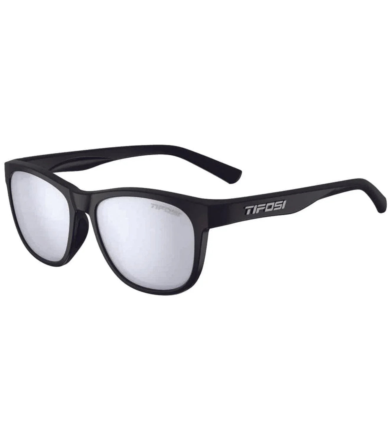 Tifosi swank Sunglasses - Satin black smoke bright blue - wodarmour