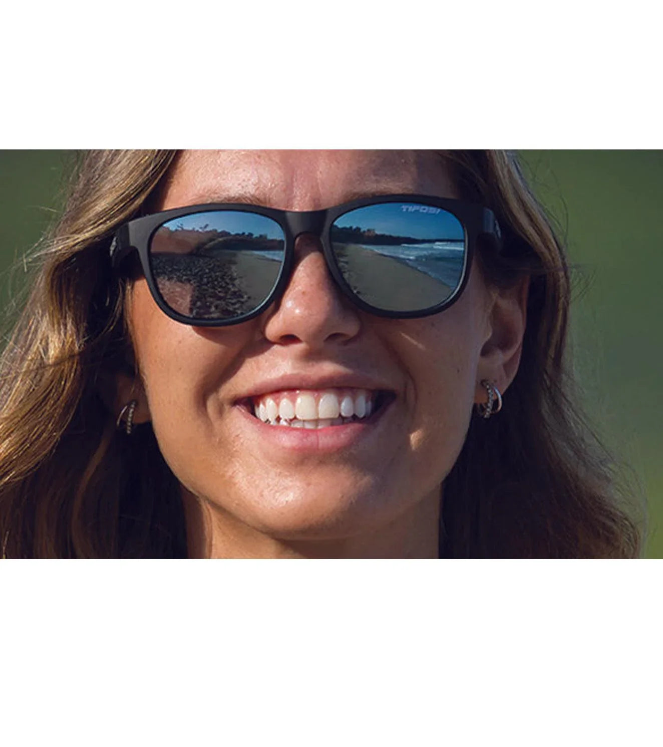 Tifosi swank Sunglasses - Satin black smoke bright blue - wodarmour