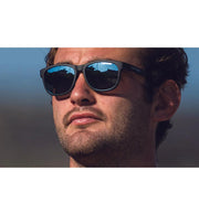 Tifosi swank Sunglasses - Satin black smoke bright blue - wodarmour