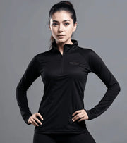 Women's 1/4 zipper running tshirt - wodarmour