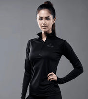 Women's 1/4 zipper running tshirt - wodarmour