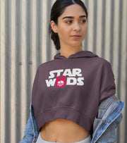 Women's crop Hoodie (Chocolate) - wodarmour