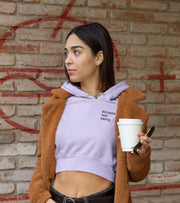 Women's crop Hoodie (lavander) - wodarmour