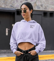 Women's crop Hoodie (lavander) - wodarmour