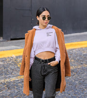 Women's crop Hoodie (lavander) - wodarmour