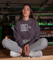 Women's crop Hoodie ( Squat deadlift) - wodarmour