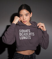 Women's crop Hoodie ( Squat deadlift) - wodarmour