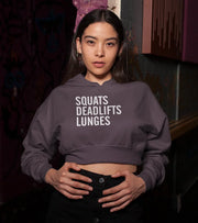 Women's crop Hoodie ( Squat deadlift) - wodarmour