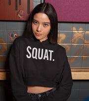 Women's crop Hoodie (squat) - wodarmour