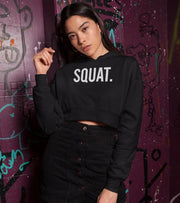Women's crop Hoodie (squat) - wodarmour