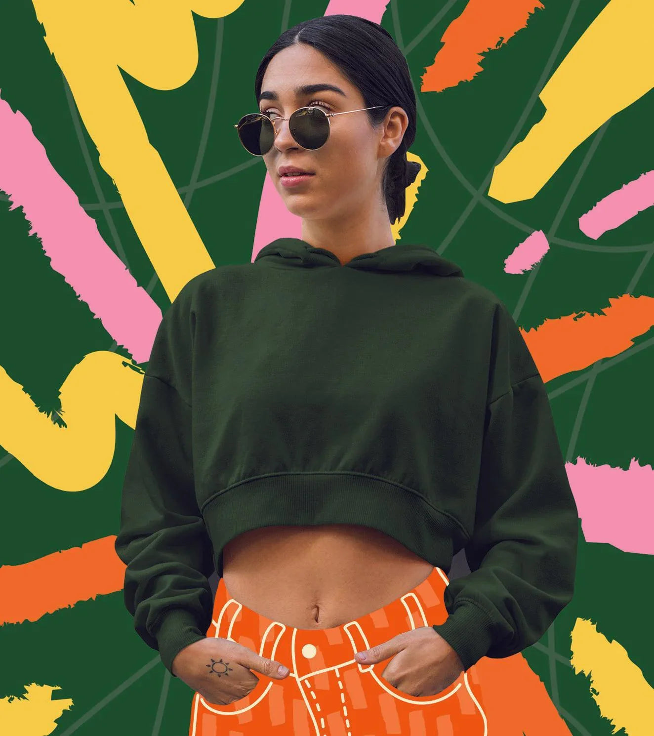 Women's crop Hoodie - wodarmour