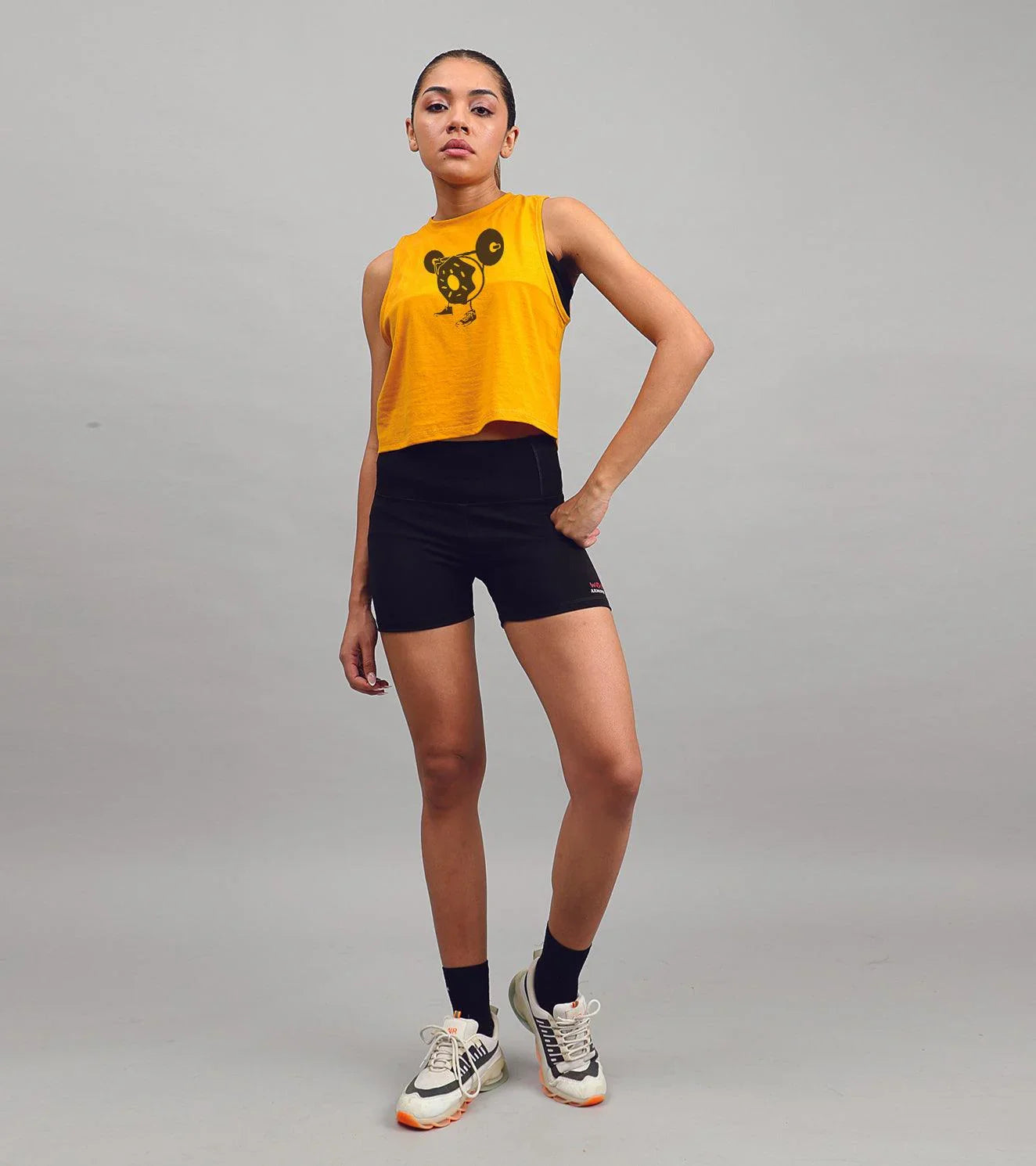 Women's donut crop muscle tank top - wodarmour