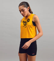 Women's donut crop muscle tank top - wodarmour