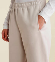 Women's Fleece track pants (Cream) - wodarmour