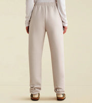 Women's Fleece track pants (Cream) - wodarmour