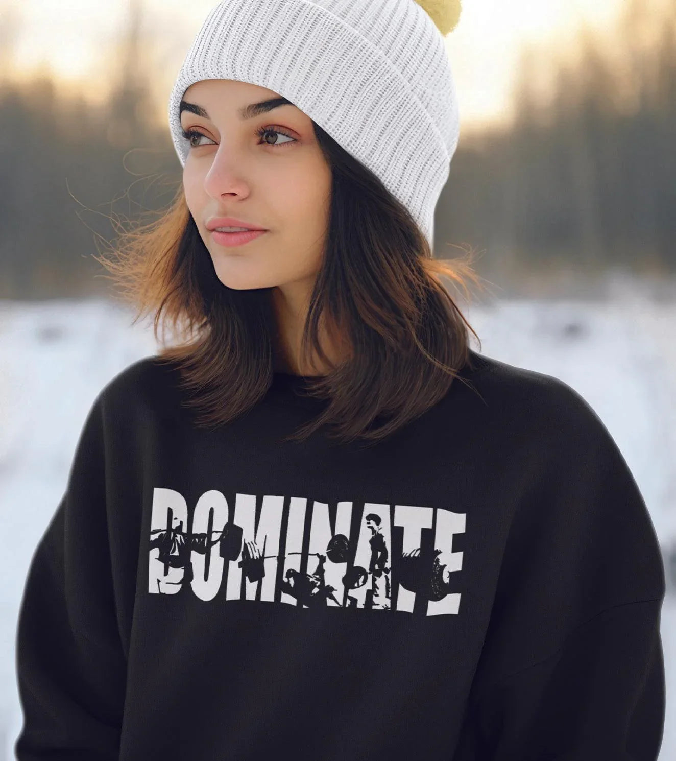 Women's Loose fit Dominate Sweatshirt (black) - wodarmour