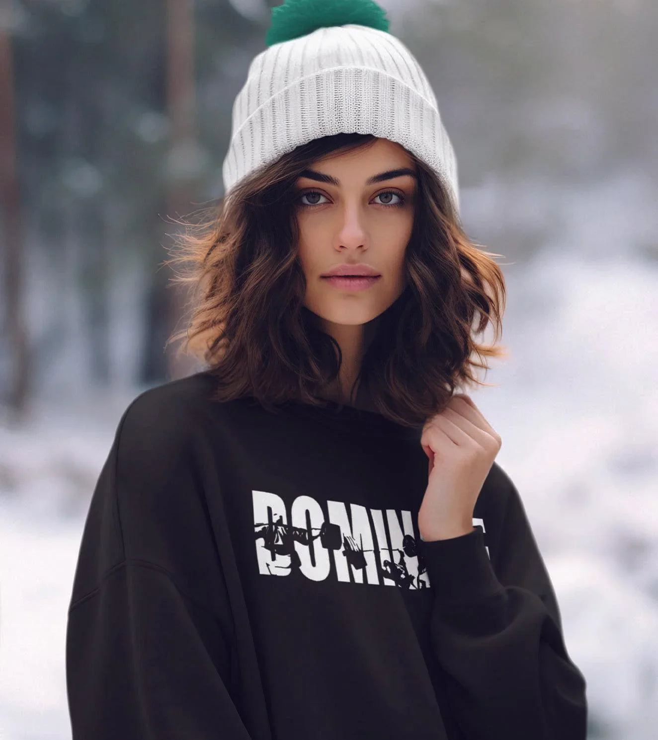 Women's Loose fit Dominate Sweatshirt (black) - wodarmour