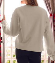 Women's Loose fit Sweatshirt (Coffee) - wodarmour