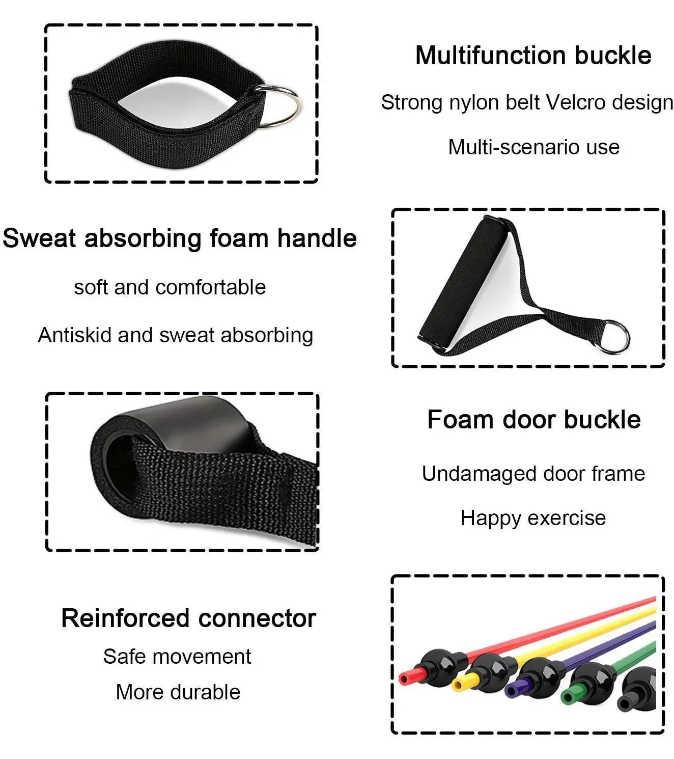 5 in 1 Resistance training Workout set - wodarmour