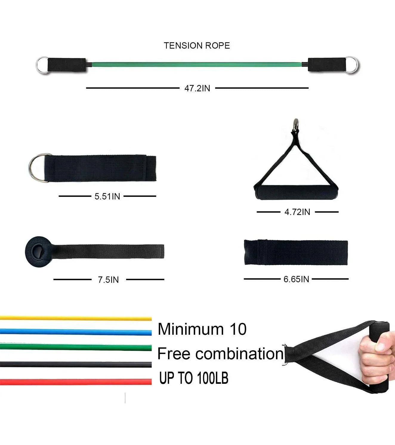 5 in 1 Resistance training Workout set - wodarmour