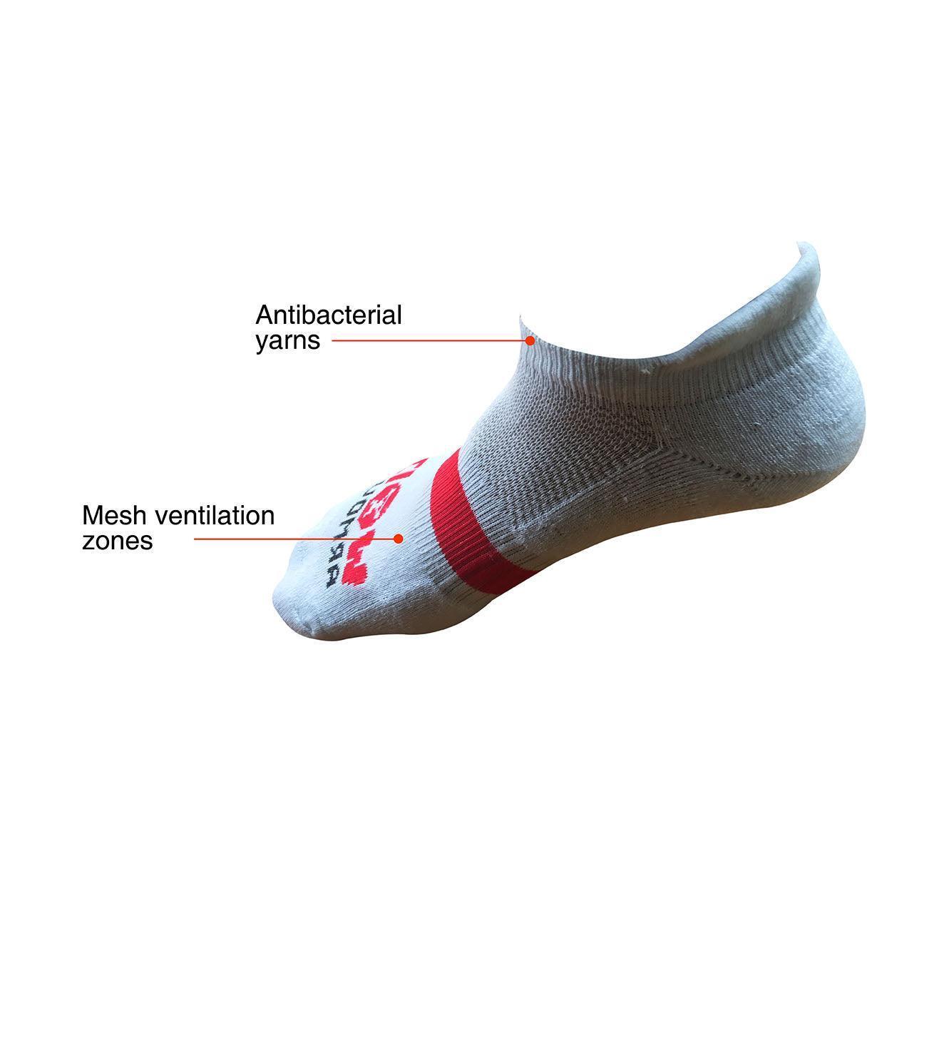 Ankle Length Breathable Training Socks White - wodarmour