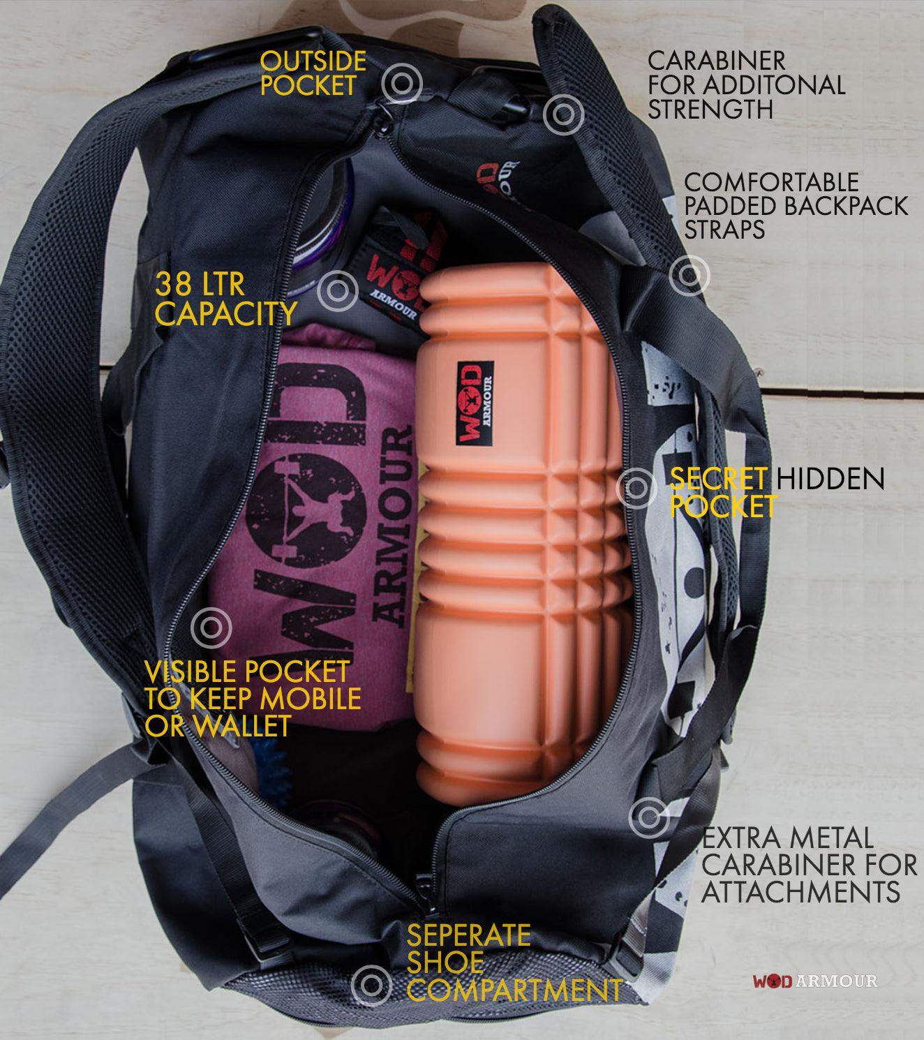 Armour Gym & Travel Bag with carabiner - wodarmour