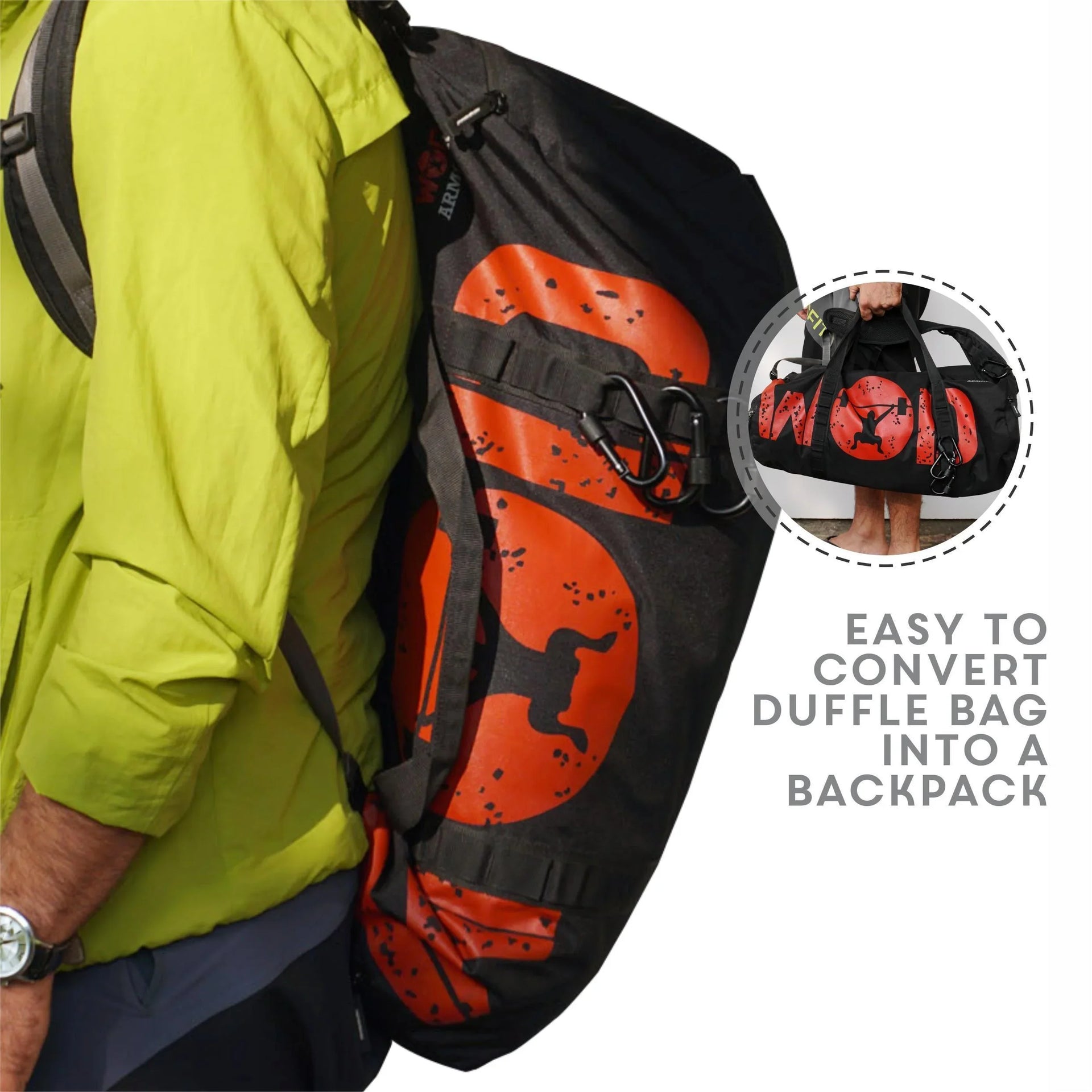 Armour Gym & Travel Bag with carabiner - wodarmour