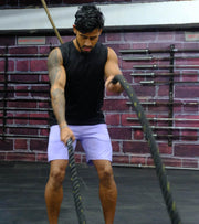 Drawstring Jersey Shorts (Lavander) - wodarmour