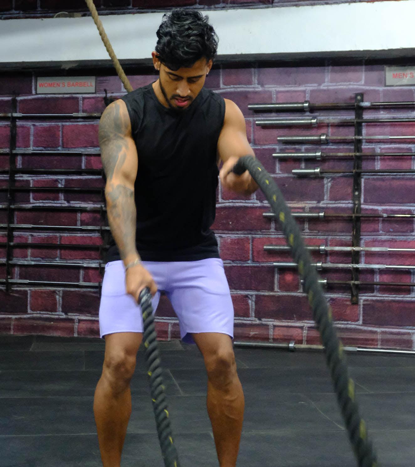 Drawstring Jersey Shorts (Lavander) - wodarmour