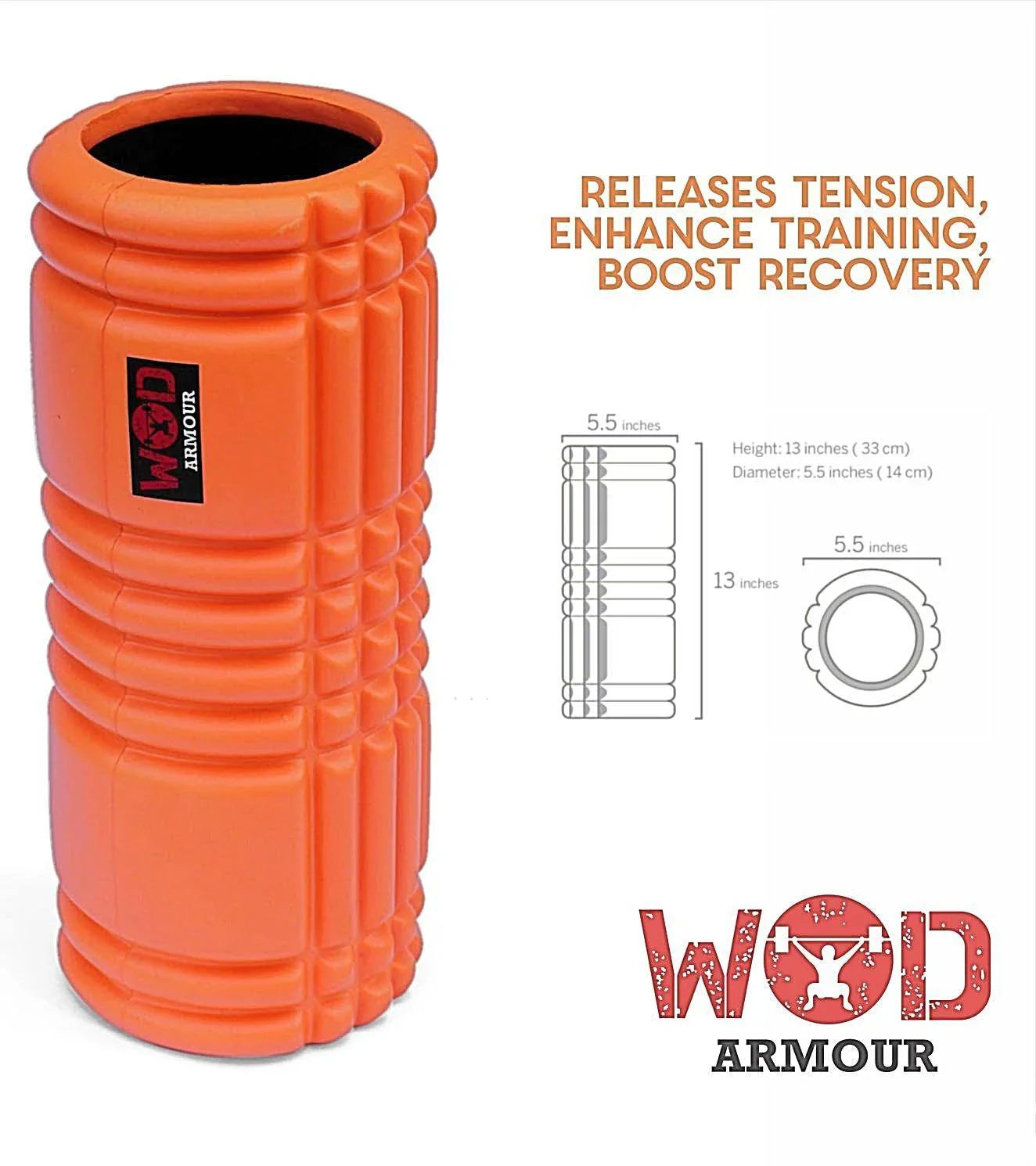 Grid Foam roller( heavy duty) with ABS - wodarmour