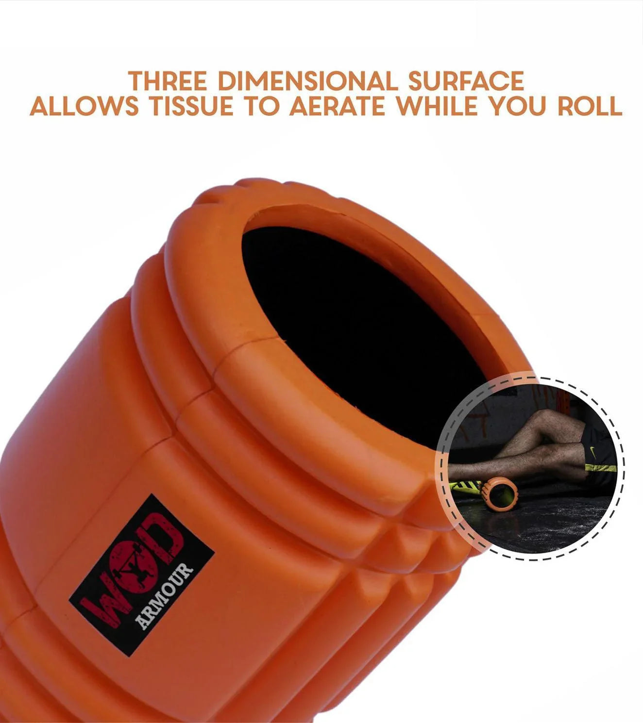 Grid Foam roller( heavy duty) with ABS - wodarmour