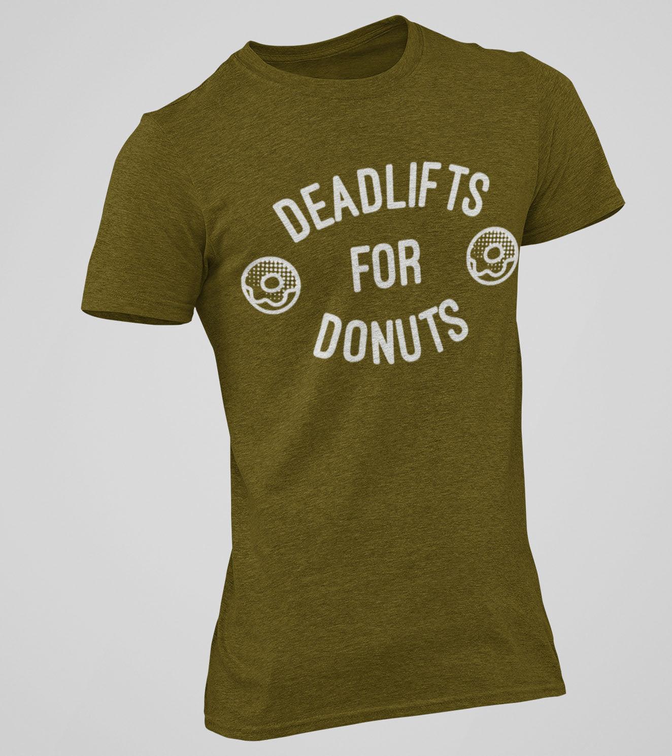 Men's "Deadlift & Donut" T-Shirt (Olive) - wodarmour