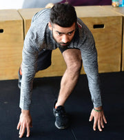 Men's Dry Fit Half Zip Long Sleeve Running T-Shirt - wodarmour