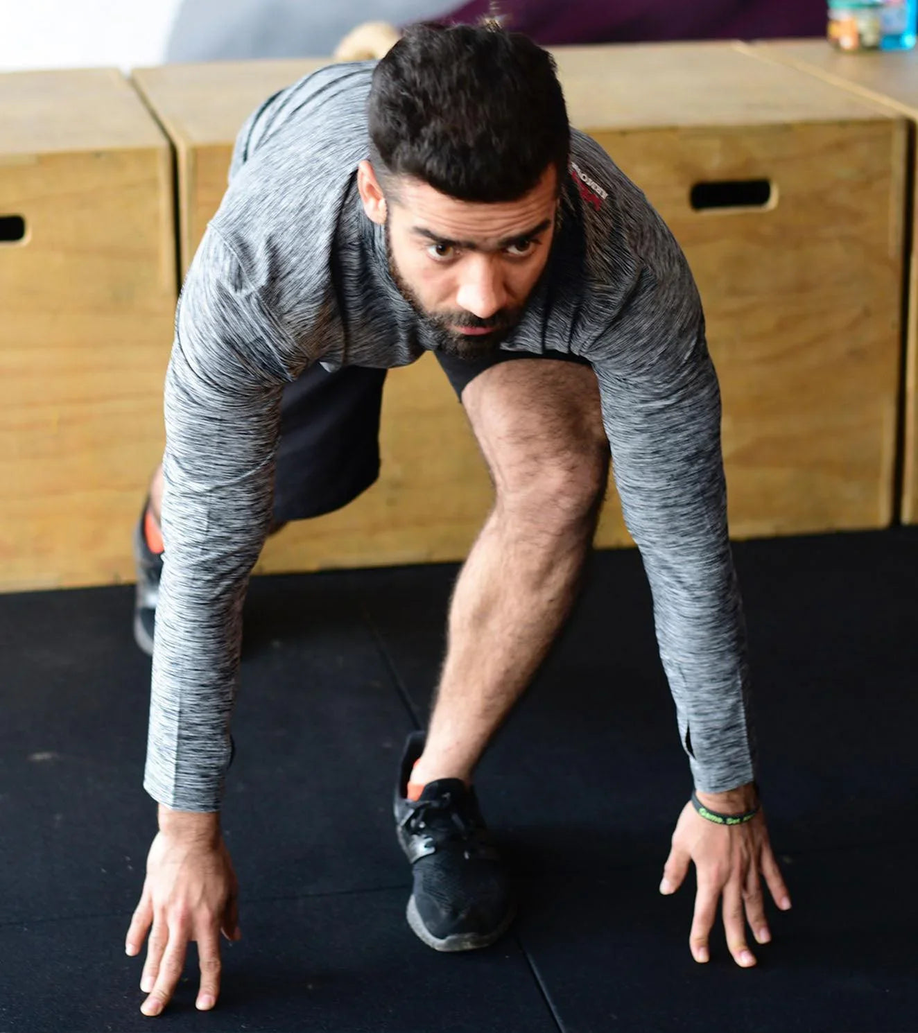 Men's Dry Fit Half Zip Long Sleeve Running T-Shirt - wodarmour