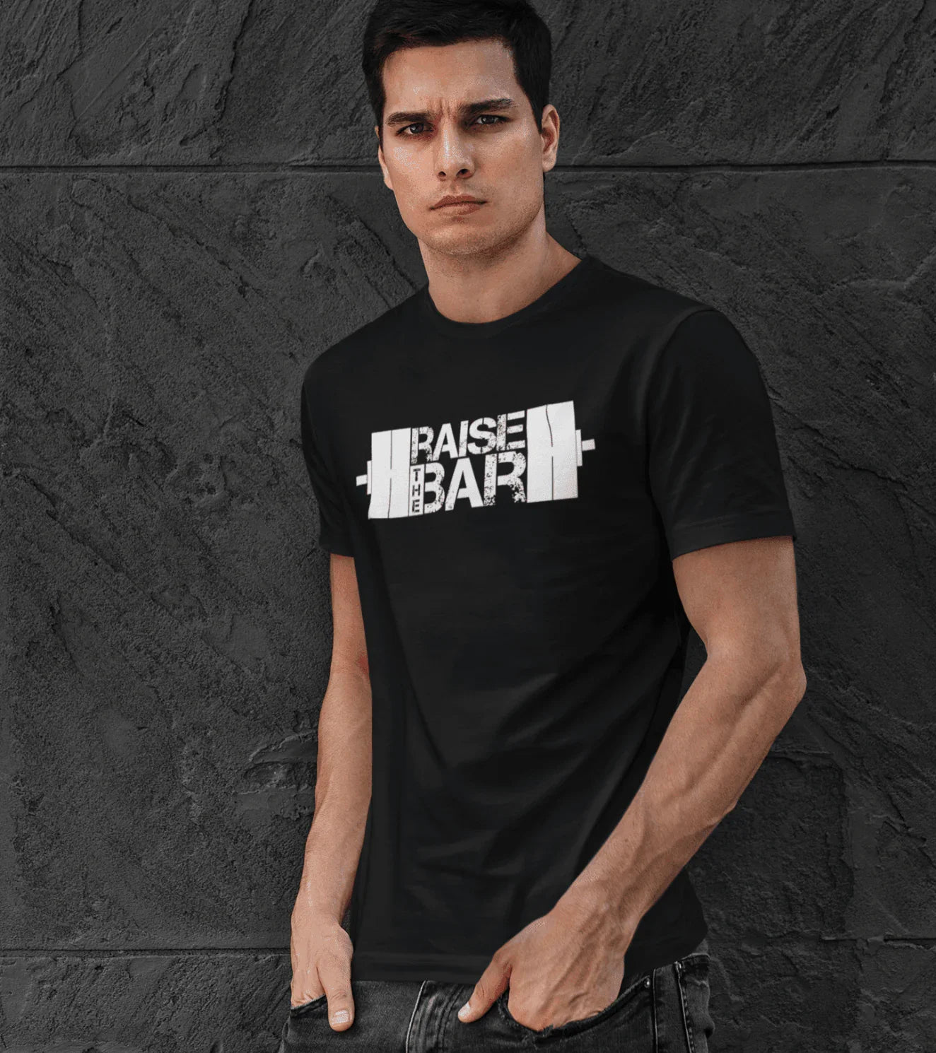 Men's "Raise The Bar" T-Shirt (Black) - wodarmour
