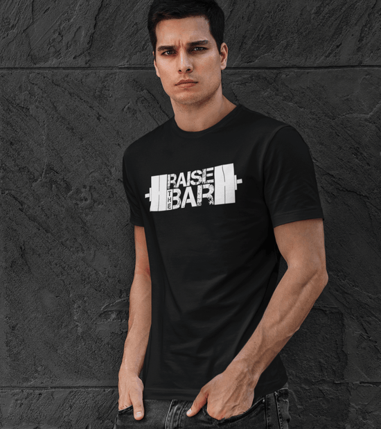 Men's "Raise The Bar" T-Shirt (Black) - wodarmour